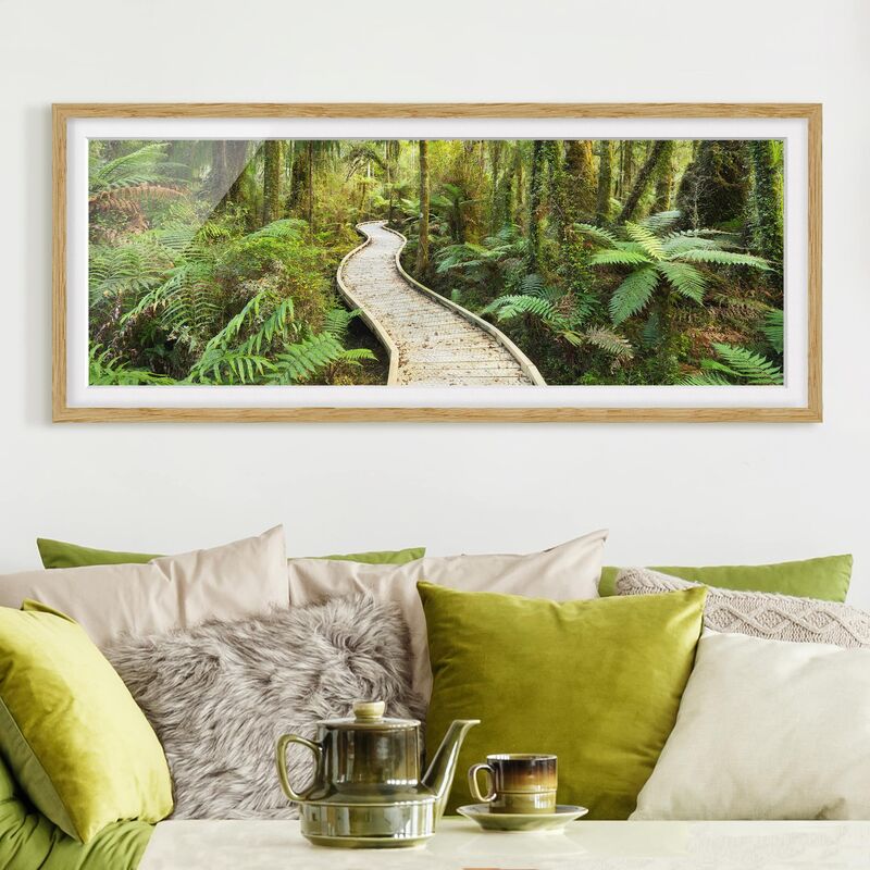 

Póster enmarcado - Percorso Nella Giungla Dimensión LxA: 30cm x 75cm, Marco: Roble