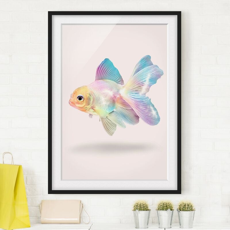 

Póster enmarcado - Pesce In Pastel Dimensión LxA: 24cm x 18cm, Marco: Negro