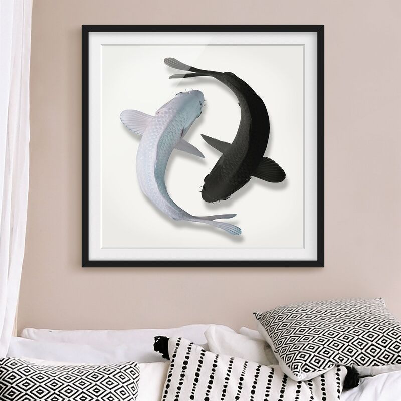 

Póster enmarcado - Pesce Ying Yang Dimensión LxA: 30cm x 30cm, Marco: Negro