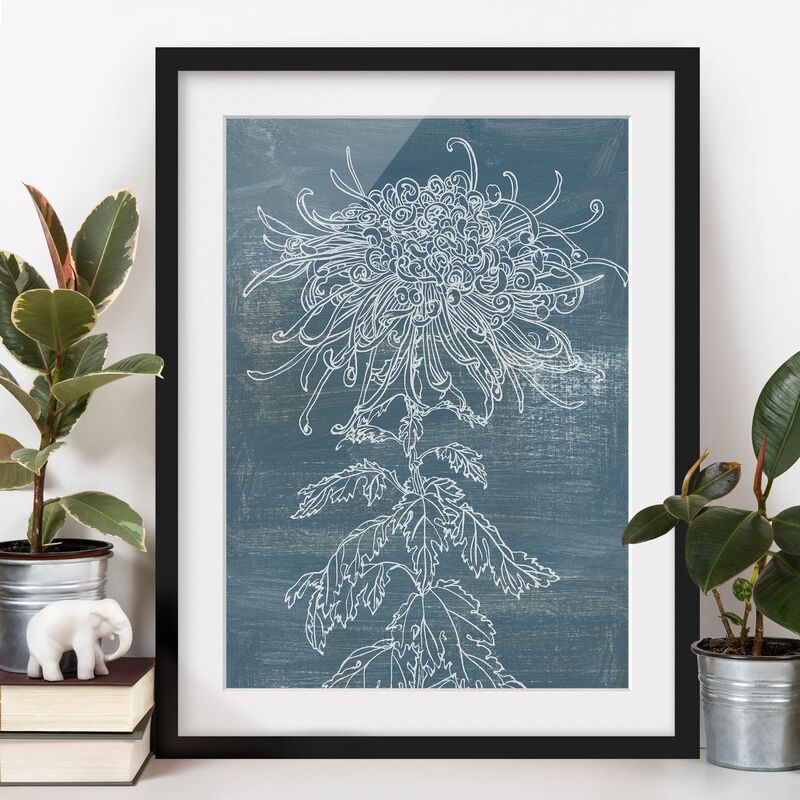 

Póster enmarcado - Piante Indigo I Dimensión LxA: 24cm x 18cm, Marco: Negro