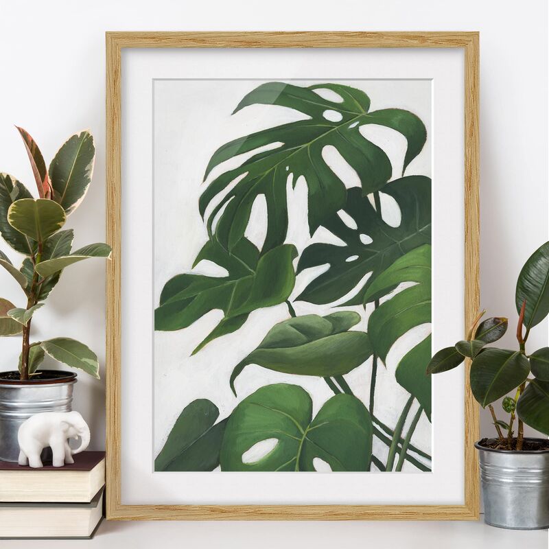 

Póster enmarcado - Piante Preferite - Monstera Dimensión LxA: 24cm x 18cm, Marco: Roble