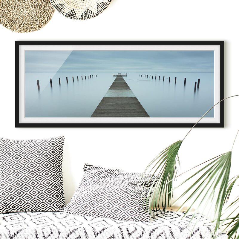 

Póster enmarcado - Pier In Svezia Dimensión LxA: 40cm x 100cm, Marco: Negro