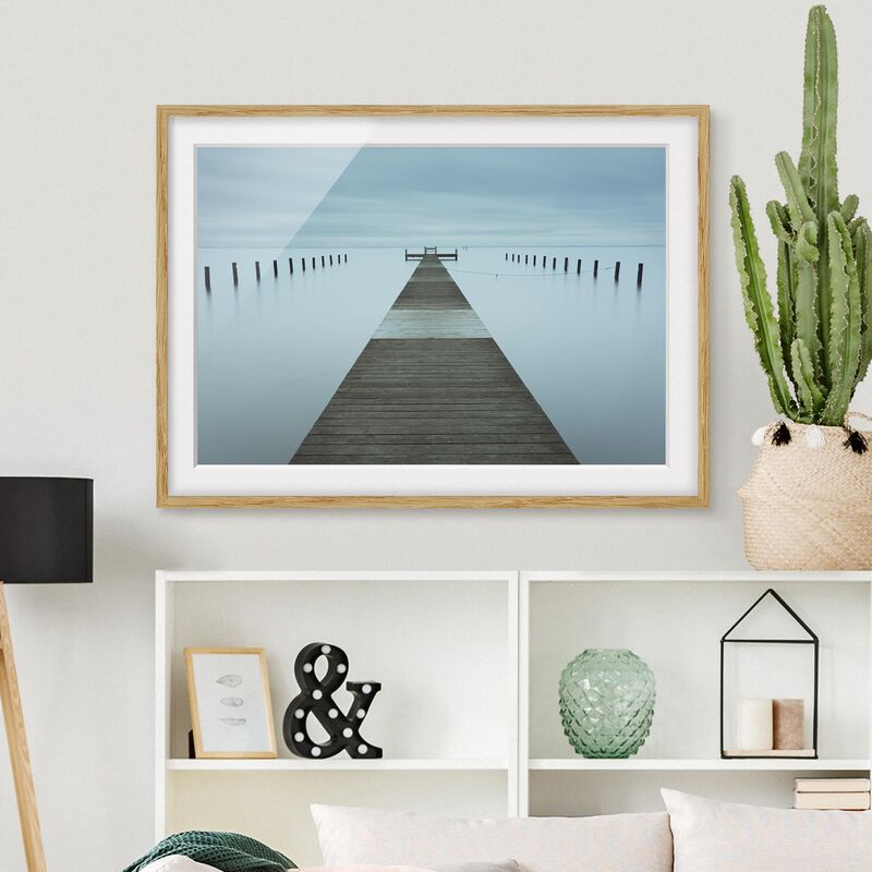 

Póster enmarcado - Pier In Svezia Dimensión LxA: 50cm x 70cm, Marco: Roble