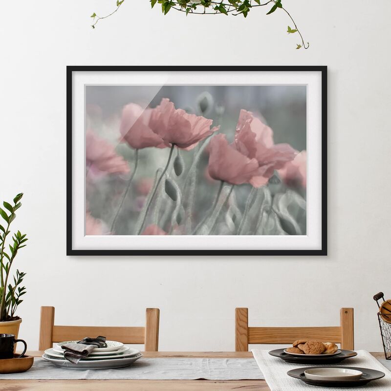 

Póster enmarcado - Picturesque Poppies Dimensión LxA: 18cm x 24cm, Marco: Negro