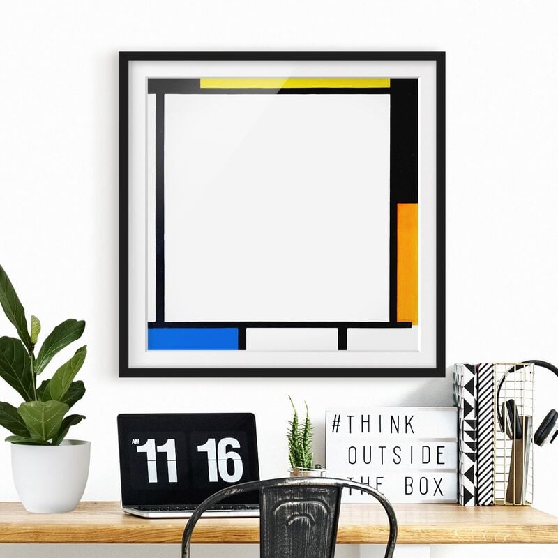 

Póster enmarcado - Piet Mondrian - Composition Ii Dimensión LxA: 20cm x 20cm, Marco: Negro