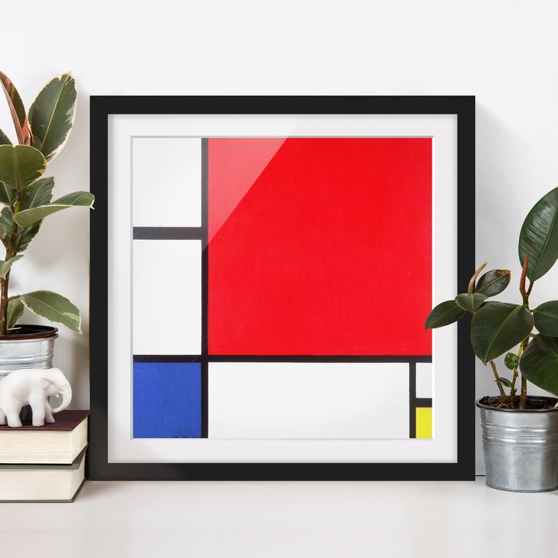 

Póster enmarcado - Piet Mondrian - Composition Red Blue Yellow Dimensión LxA: 30cm x 30cm, Marco: Negro