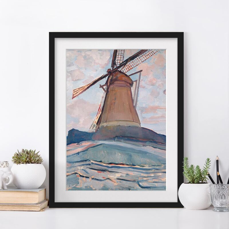 

Póster enmarcado - Piet Mondrian - Windmill Dimensión LxA: 40cm x 30cm, Marco: Negro