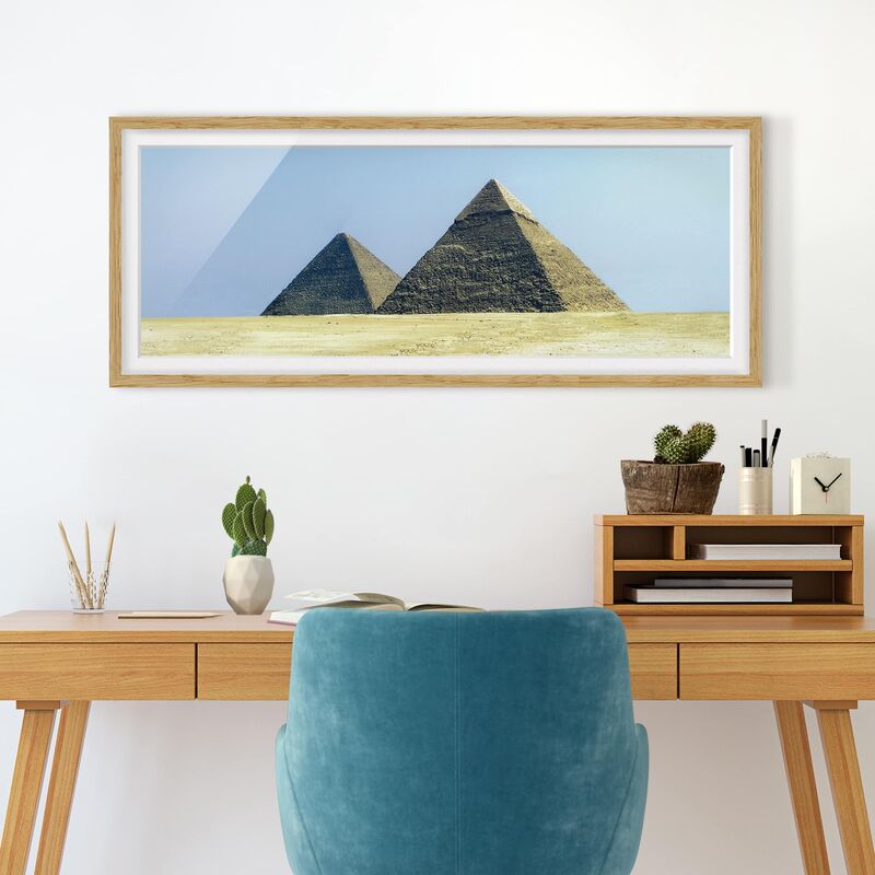 

Póster enmarcado - Piramidi Di Giza Dimensión LxA: 30cm x 75cm, Marco: Roble