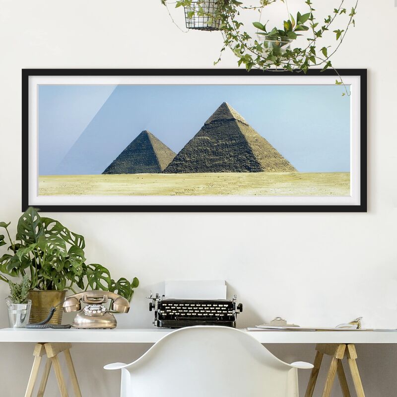 

Póster enmarcado - Piramidi Di Giza Dimensión LxA: 30cm x 75cm, Marco: Negro