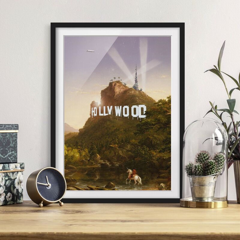 

Póster enmarcado - Pittura Hollywood Dimensión LxA: 100cm x 70cm, Marco: Negro