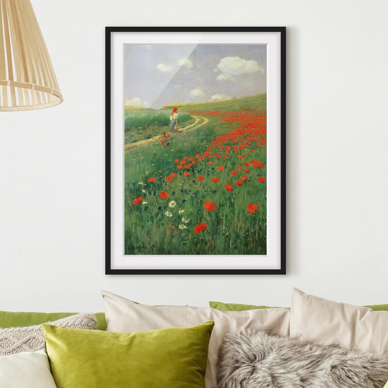

Póster enmarcado - Pál Szinyei-Merse - Paesaggio estivo con una fioritura di papavero Dimensión LxA: 100cm x 70cm, Marco: Negro