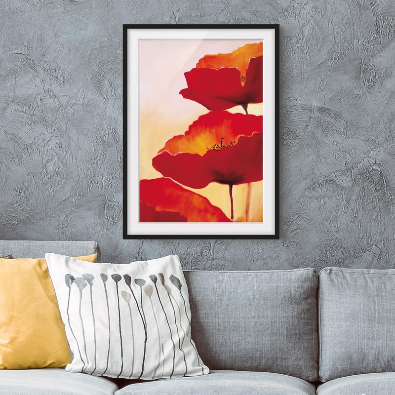 

Póster enmarcado - Poppy Family Dimensión LxA: 70cm x 50cm, Marco: Negro
