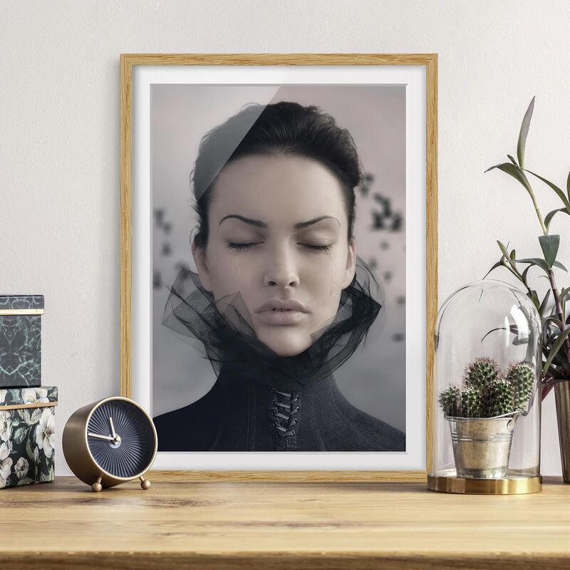 

Póster enmarcado - Portrait Of A Weeping Woman Dimensión LxA: 40cm x 30cm, Marco: Roble