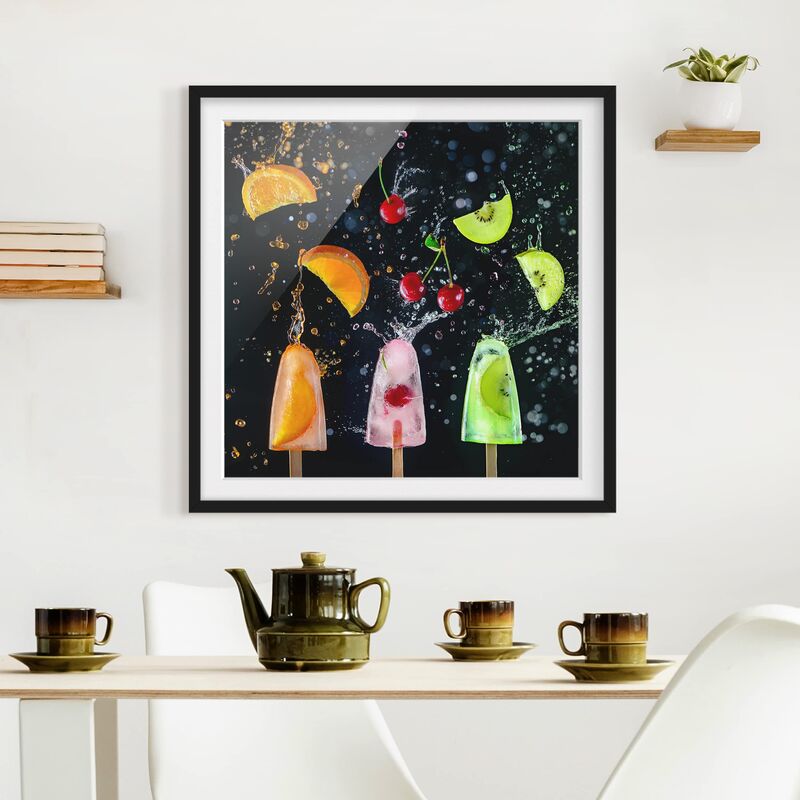 

Póster enmarcado - Popsicle Dimensión LxA: 70cm x 70cm, Marco: Negro