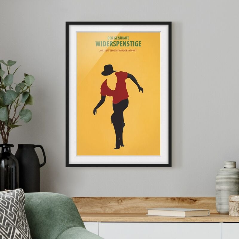 

Póster enmarcado - Poster del film Il bisbetico domato Dimensión LxA: 24cm x 18cm, Marco: Negro