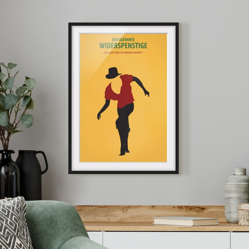 

Póster enmarcado - Poster del film Il bisbetico domato Dimensión LxA: 70cm x 50cm, Marco: Negro