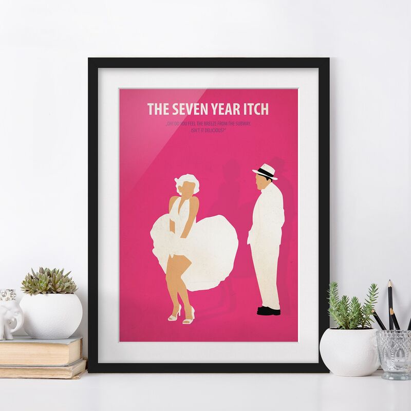 

Póster enmarcado - Poster del film La moglie è in vacanza Dimensión LxA: 24cm x 18cm, Marco: Negro