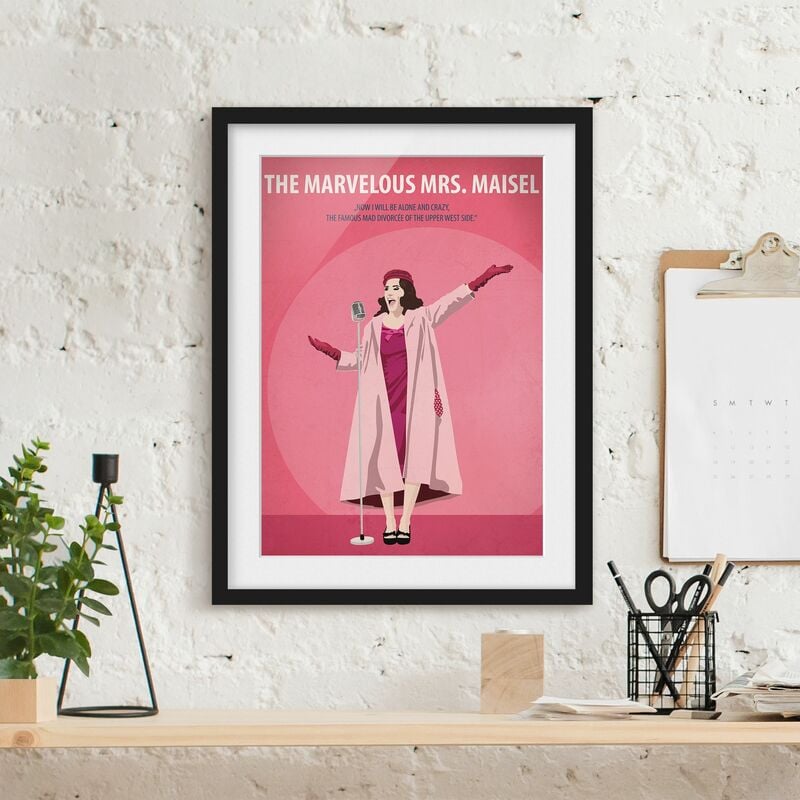 

Póster enmarcado - Poster del film La signora Marvelous Maisel Dimensión LxA: 24cm x 18cm, Marco: Negro