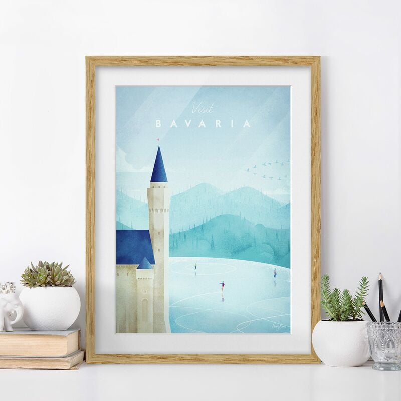 

Póster enmarcado - Poster TRAVEL - Baviera Dimensión LxA: 40cm x 30cm, Marco: Roble