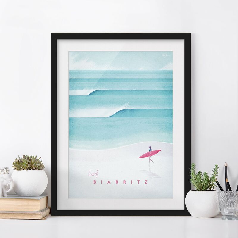 

Póster enmarcado - Poster TRAVEL - Biarritz Dimensión LxA: 100cm x 70cm, Marco: Negro