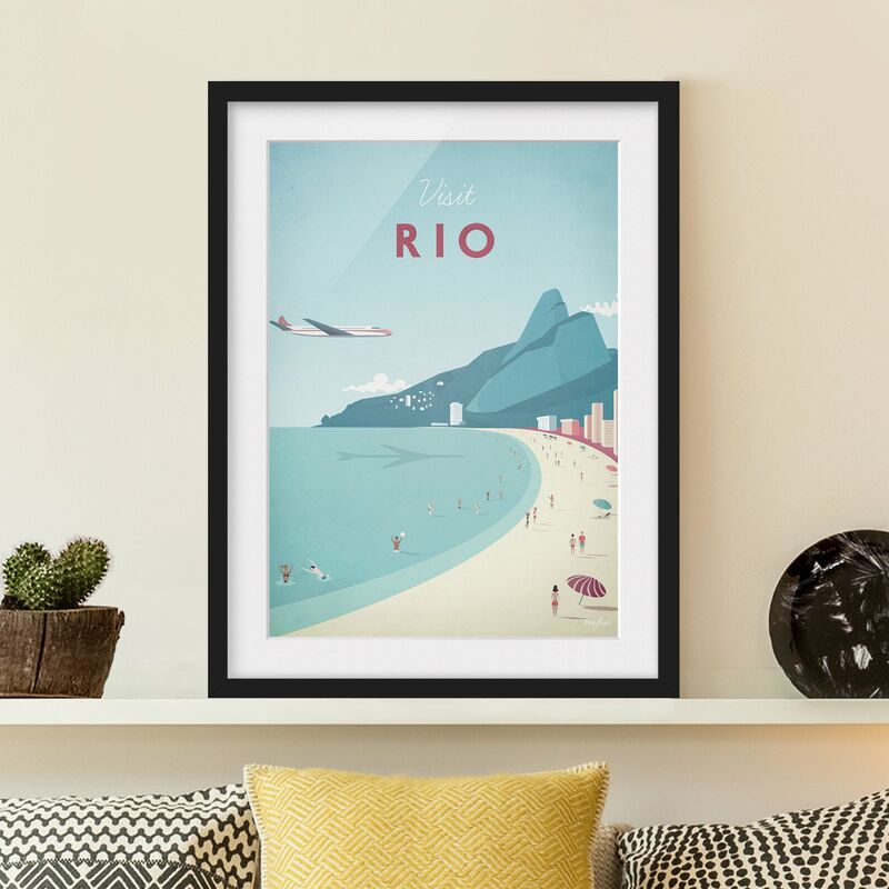 

Póster enmarcado - Poster Travel - Rio De Janeiro Dimensión LxA: 24cm x 18cm, Marco: Negro