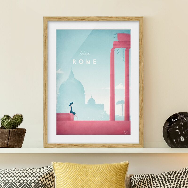 

Póster enmarcado - Poster Travel - Rome Dimensión LxA: 100cm x 70cm, Marco: Roble