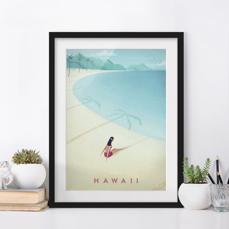 

Póster enmarcado - Poster Viaggi - Hawaii Dimensión LxA: 24cm x 18cm, Marco: Negro