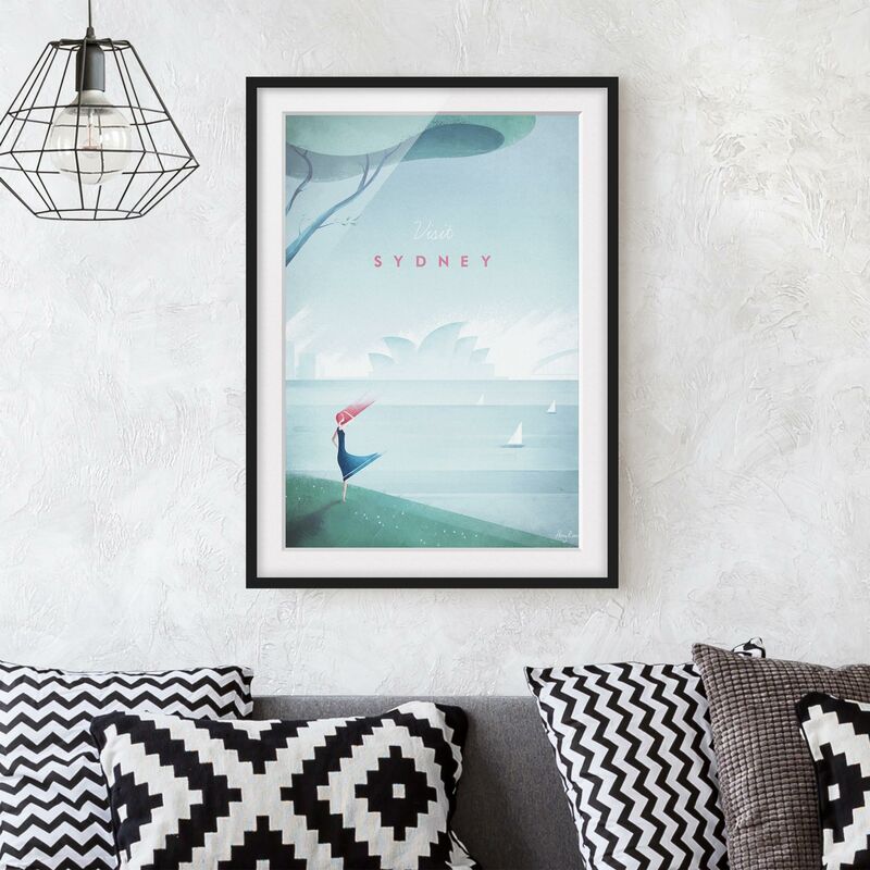 

Póster enmarcado - Poster Viaggi - Sidney Dimensión LxA: 55cm x 40cm, Marco: Negro