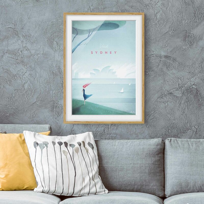 

Póster enmarcado - Poster Viaggi - Sidney Dimensión LxA: 70cm x 50cm, Marco: Roble