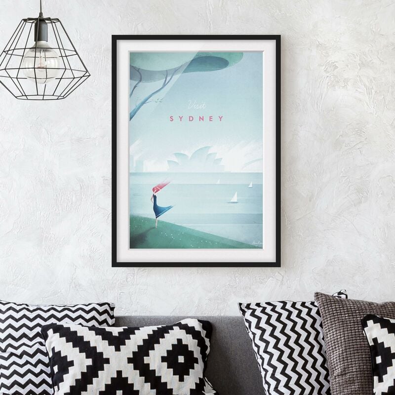 

Póster enmarcado - Poster Viaggi - Sidney Dimensión LxA: 24cm x 18cm, Marco: Negro