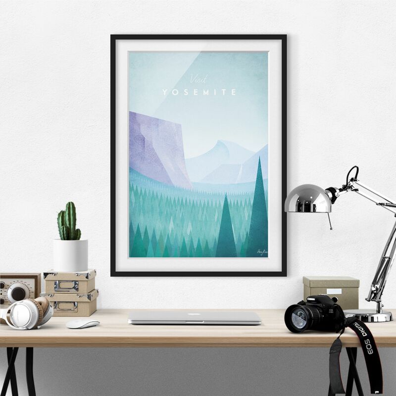 

Póster enmarcado - Poster Viaggi - Yosemite Park Dimensión LxA: 55cm x 40cm, Marco: Negro