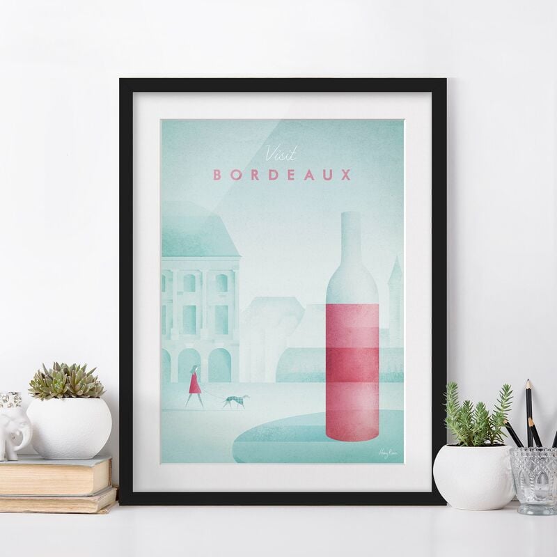

Póster enmarcado - Poster viaggio - Bordeaux Dimensión LxA: 40cm x 30cm, Marco: Negro