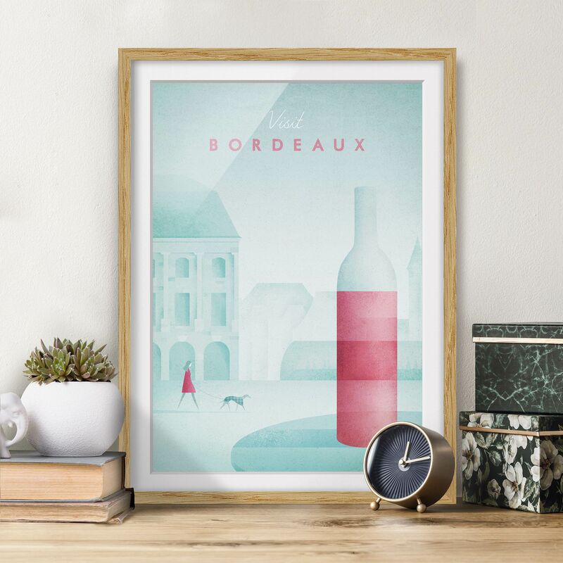 

Póster enmarcado - Poster viaggio - Bordeaux Dimensión LxA: 70cm x 50cm, Marco: Roble