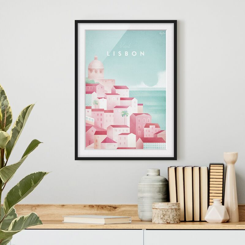 

Póster enmarcado - Poster viaggio - Lisbona Dimensión LxA: 24cm x 18cm, Marco: Negro
