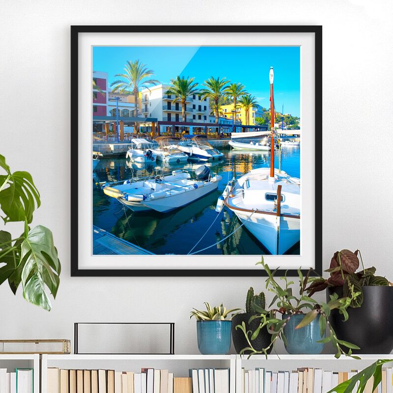 

Póster enmarcado - Puerto Andratx In Mallorca Dimensión LxA: 70cm x 70cm, Marco: Negro