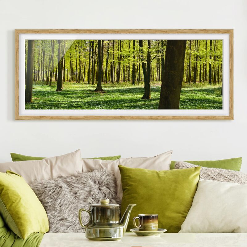 

Póster enmarcado - Radura Dimensión LxA: 50cm x 130cm, Marco: Roble