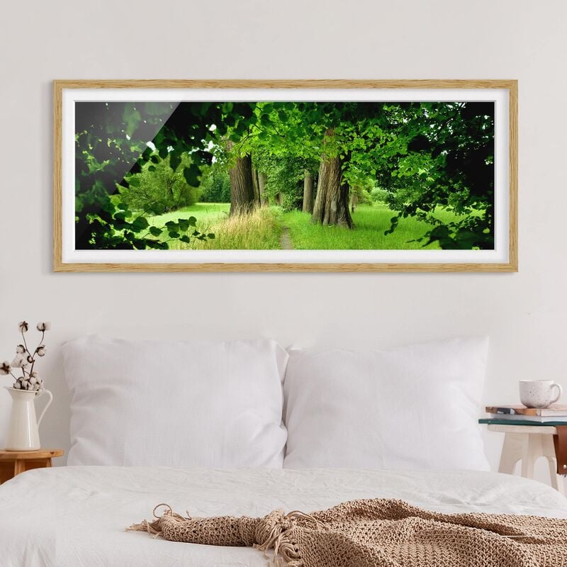 

Póster enmarcado - Radura Nascosta Dimensión LxA: 20cm x 50cm, Marco: Roble