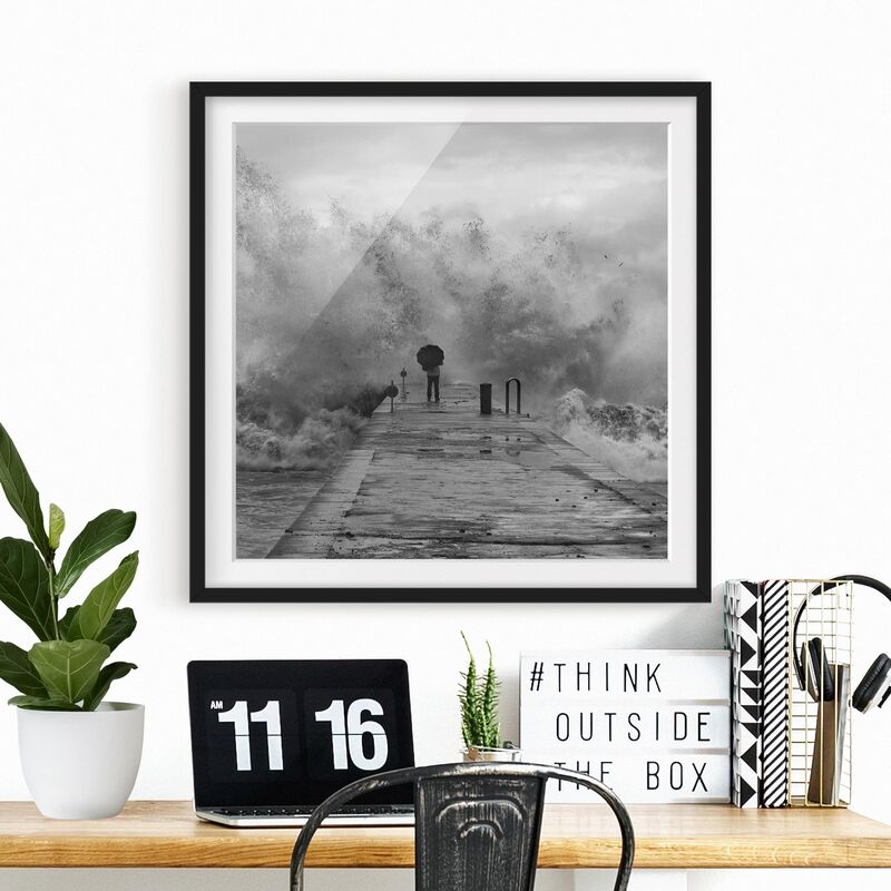 

Póster enmarcado - Raging Sea Dimensión LxA: 20cm x 20cm, Marco: Negro