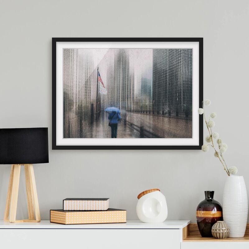 

Póster enmarcado - Rainy Chicago Dimensión LxA: 40cm x 55cm, Marco: Negro