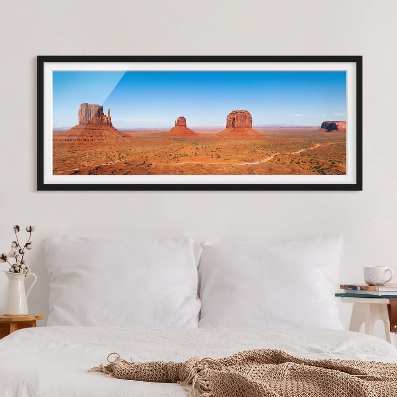 

Póster enmarcado - Rambling Altopiano Del Colorado Dimensión LxA: 50cm x 130cm, Marco: Negro