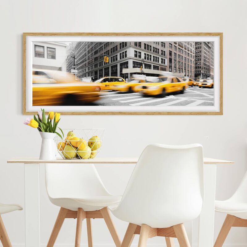 

Póster enmarcado - Rapid New York Dimensión LxA: 50cm x 130cm, Marco: Roble
