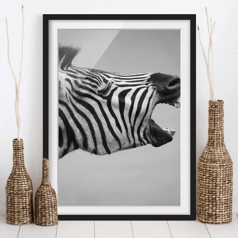 

Póster enmarcado - Rawling Zebra Ii Dimensión LxA: 24cm x 18cm, Marco: Negro