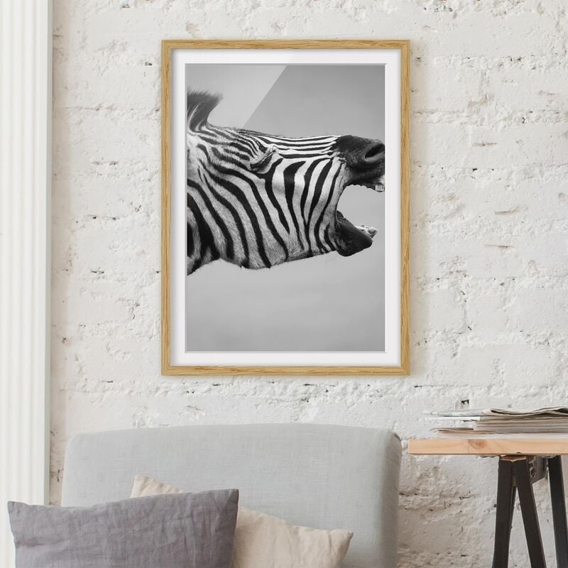 

Póster enmarcado - Rawling Zebra Ii Dimensión LxA: 24cm x 18cm, Marco: Roble