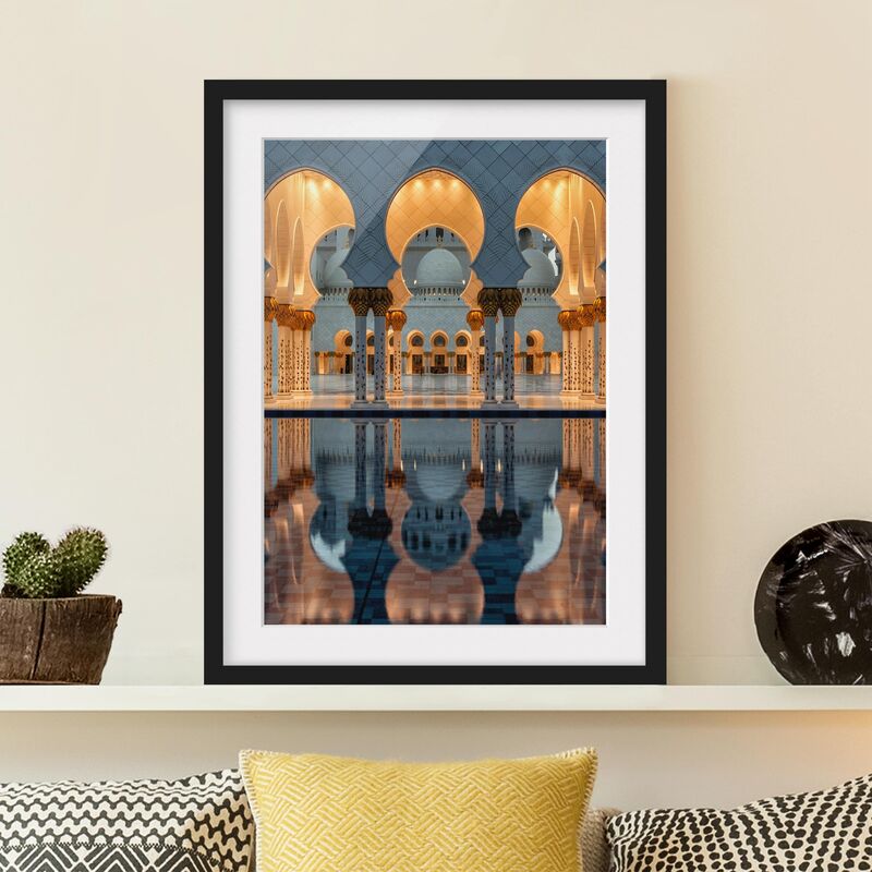 

Póster enmarcado - Reflections In The Mosque Dimensión LxA: 40cm x 30cm, Marco: Negro