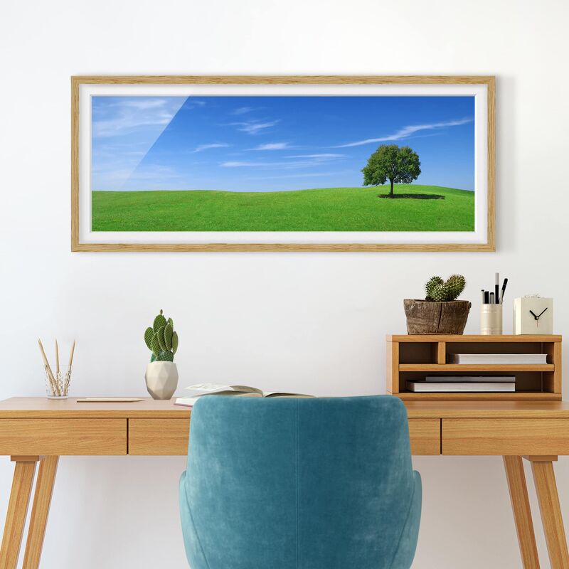 

Póster enmarcado - Relax Dimensión LxA: 20cm x 50cm, Marco: Roble