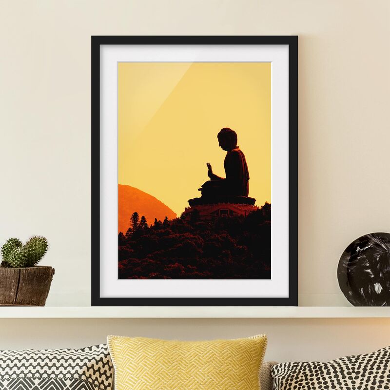 

Póster enmarcado - Resting Buddha Dimensión LxA: 40cm x 30cm, Marco: Negro