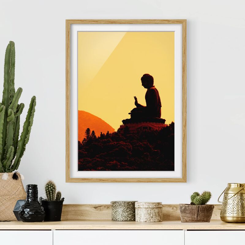 

Póster enmarcado - Resting Buddha Dimensión LxA: 24cm x 18cm, Marco: Roble