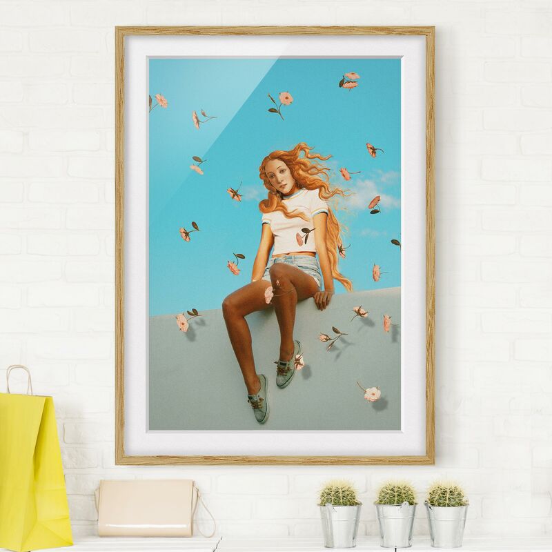 

Póster enmarcado - Retro Venus Dimensión LxA: 40cm x 30cm, Marco: Roble