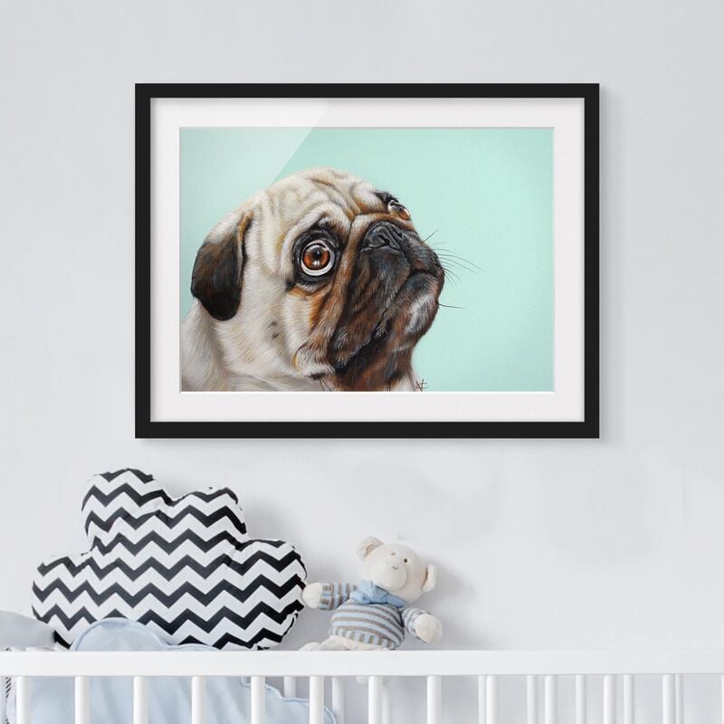 

Póster enmarcado - Reward For Pug Dimensión LxA: 30cm x 40cm, Marco: Negro