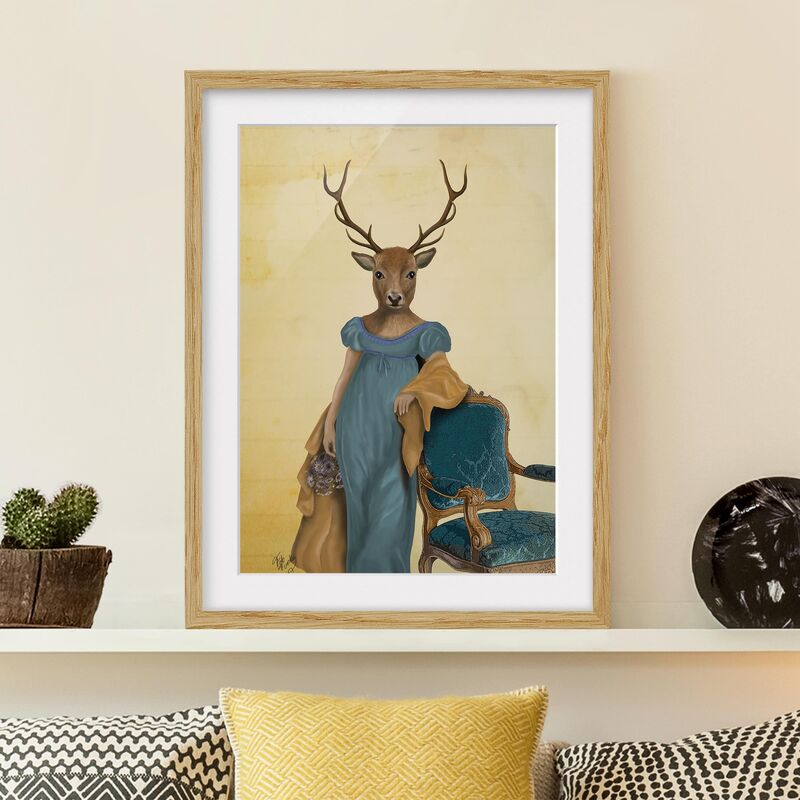 

Póster enmarcado - Ritratto Degli Animali - Cervi Lady Dimensión LxA: 24cm x 18cm, Marco: Roble